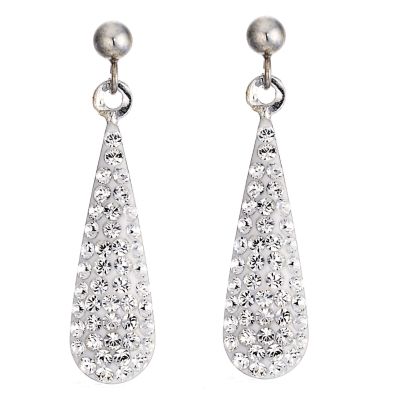 Evoke 9ct White Gold Drop Earrings