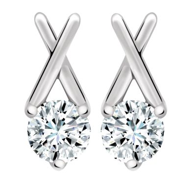 Diamond  Kisses Cross Earrings - Product number 6836585