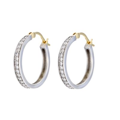 and 9ct Yellow Gold Cubic Zirconia Creole - CLICK FOR MORE INFORMATION