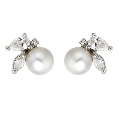Sterling Silver Cultured Freshwater Pearl Stud