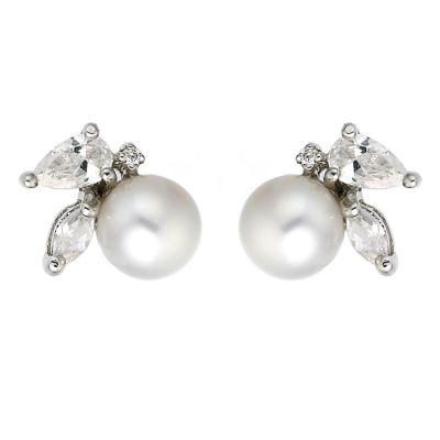 H Samuel Sterling Silver Cultured Freshwater Pearl Stud