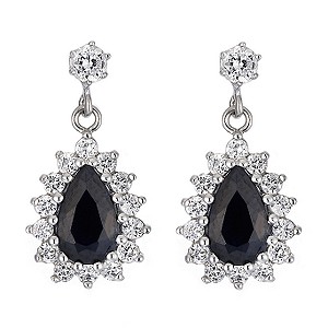 9ct White Gold Cubic Zirconia Sapphire Earrings9ct White Gold Cubic Zirconia Sapphire Earrings