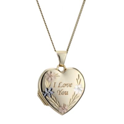 9ct Yellow Gold I Love You Locket