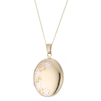 9ct Yellow Gold Oval Locket 21mm