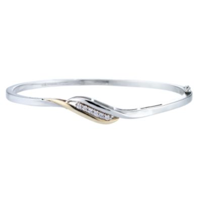 Duet 9ct Yellow Gold and Silver Cubic Zirconia product image