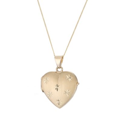 9ct Yellow Gold and Silver Heart Locket 21mm product image