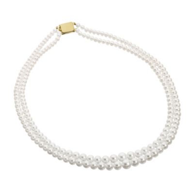 9ct yellow gold pearl necklace