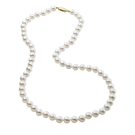 9ct gold 18 cultured pearl necklace