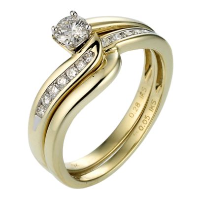 Perfect Fit 9ct Two Colour Gold Third Carat Diamond Ring