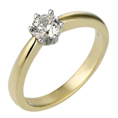 Facets of Love 18ct Two Colour Gold Half Carat Diamond Ring - Product number 6852548