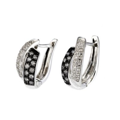 Argentium Silver 40 Point Diamonds Earrings