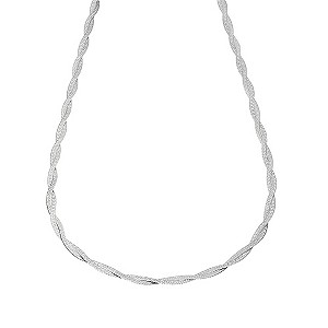 9ct White Gold Plaited Herringbone Chain - Product number 6854028