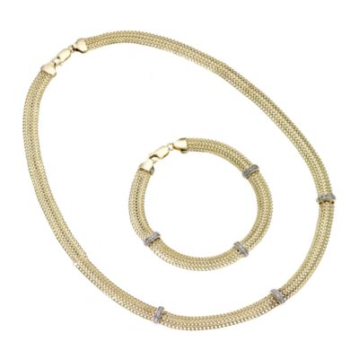9ct Yellow Gold necklace and Bracelet Set - Product number 6854095