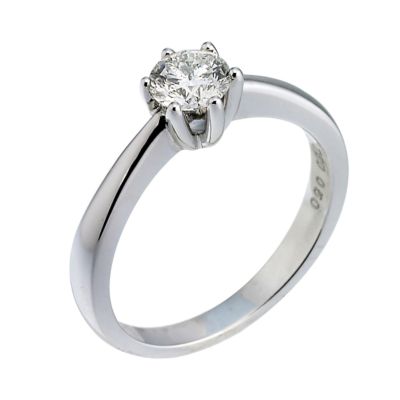Facets of Love 18ct White Gold Half Carat Diamond Solitaire Ring - Product number 6854575
