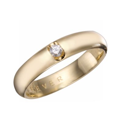 18ct Yellow Gold Men's Diamond Wedding Ring - Product number 6860095