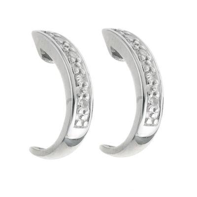 9ct white gold and diamonds earrings - Product number 6861199