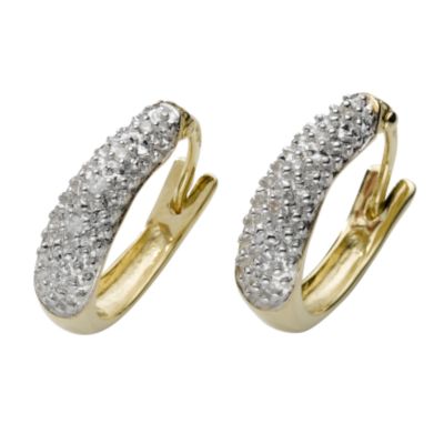 9ct gold diamond earrings - Product number 6861474