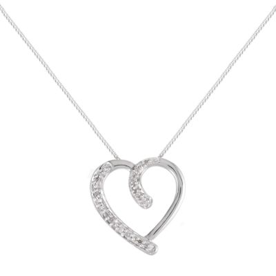 9ct white Gold & Diamond Pendant