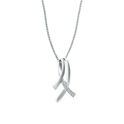 9ct white gold diamond pendant - Product number 6861733