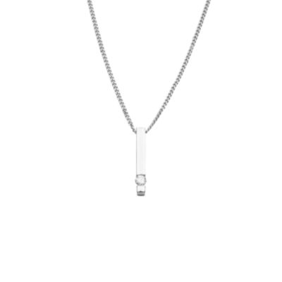 9ct white gold diamond pendant