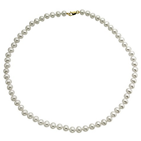 9ct gold 17 cultured freshwater pearl necklace