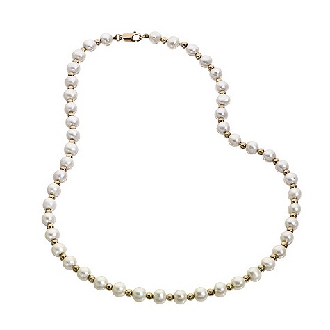 9ct gold 16 cultured freshwater pearl necklace