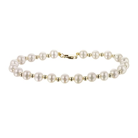 9ct gold cultured freshwater pearl bracelet