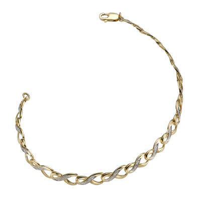 9ct gold diamond bracelet Ernest Jones