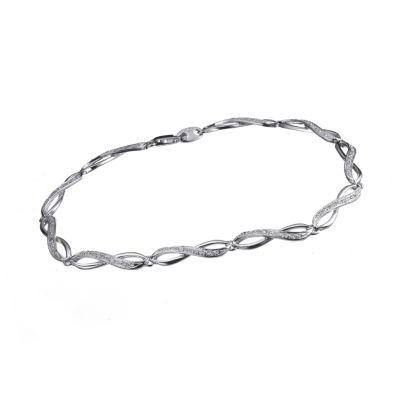 9ct white gold diamond bracelet - Product number 6863183