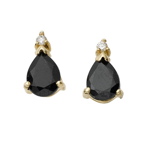 9ct gold sapphire diamond earrings