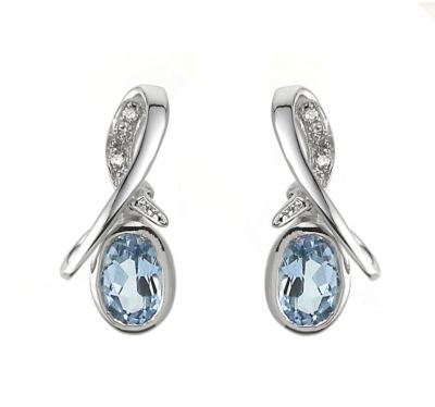 9ct white gold twist earrings - Product number 6864538