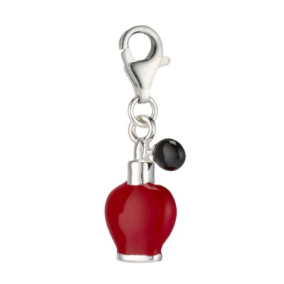 silver and enamel perfume bottle charm