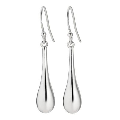 Silver Long Tear Drop Earrings - Product number 6883141