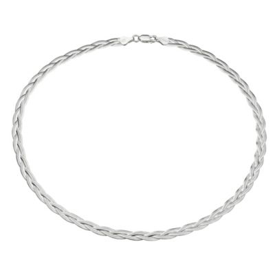 Sterling silver herringbone plait necklace - Product number 6883214