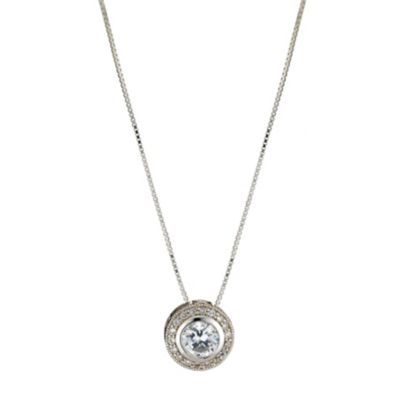 Sterling silver vintage style cubic zirconia pendant - Product number 6883281