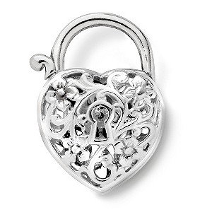Love Stories Sterling Silver Lace Heart Charm