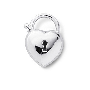 Love Stories Sterling Silver Princess Heart Charm