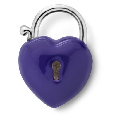 Love Stories Sterling Silver Violet Enamel Heart