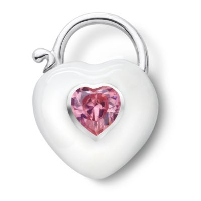 Love Stories Noa Sterling Silver Enamel and Cubic Zirconia Heart Charm - Product number 6894682