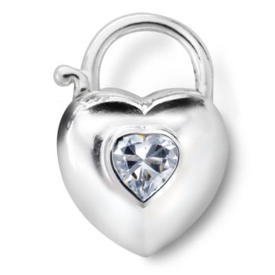 Love Stories Angel Sterling Silver and Cubic Zirconia Heart Charm - Product number 6895123