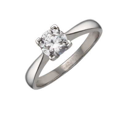 9ct white gold cubic zirconia ring - Product number 6897975
