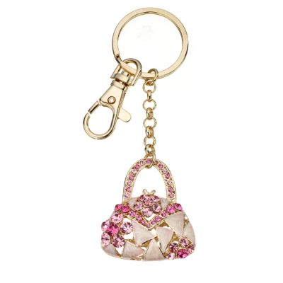 Gold and Pink Handbag Charm