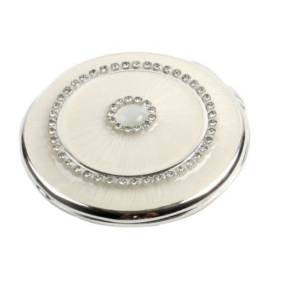 Cream Round Compact