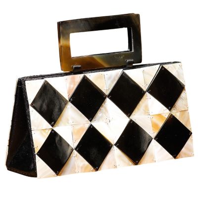 Black and White Diamond Patterned Bag