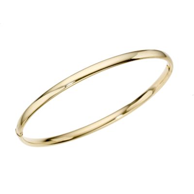 9ct Yellow Gold Plain Bangle