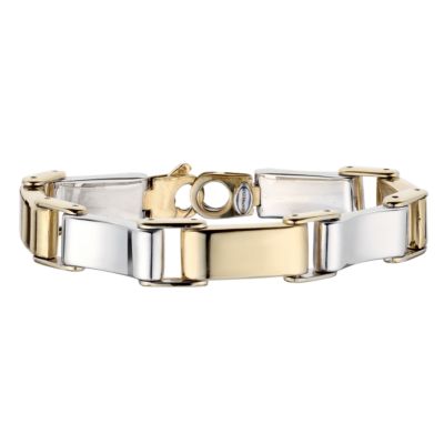 9ct Two Tone Men's Bracelet