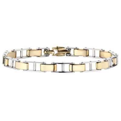 9ct Two Tone Men's Bracelet