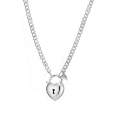 Love Stories Princess Heart Locket Charm Necklace 20'