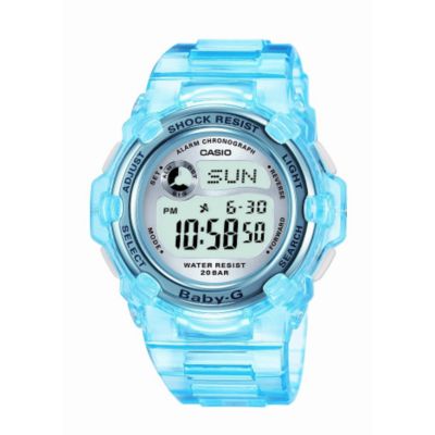 Casio Baby-G Digital Dial Blue Jelly Strap Watch - Product number 6904912