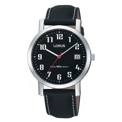 Lorus Men's Black Strap Watch